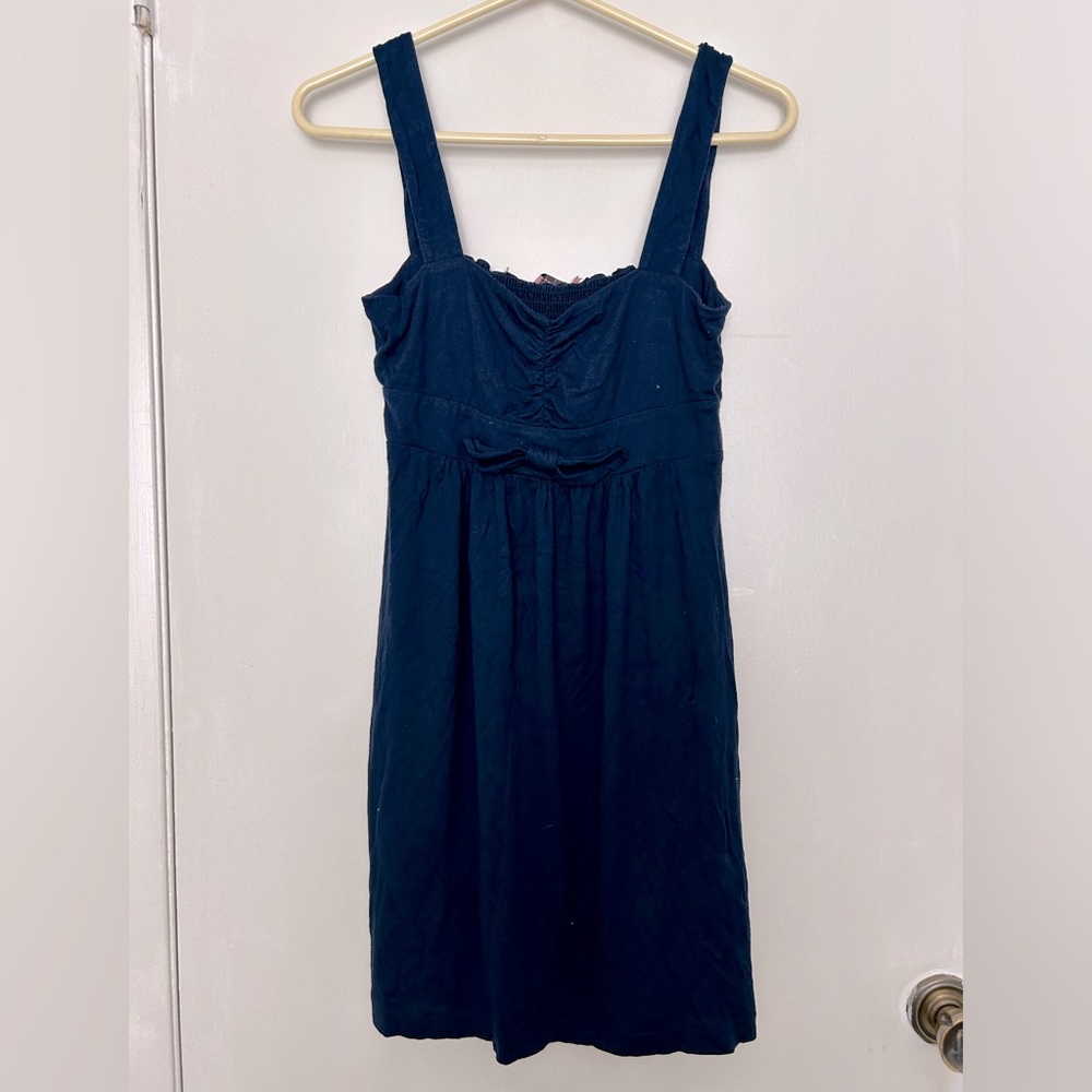 EUC Juicy Couture Blue A-line Dress Size S Elastic Bodice & Sweetheart Neckline